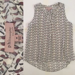 COPY - Adorable Quail Print Tunic Tank Sz. M